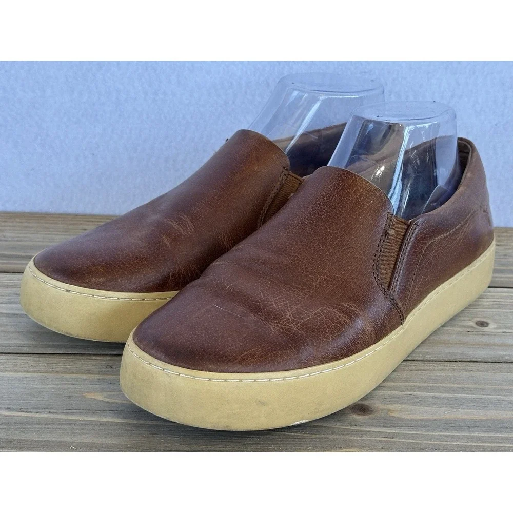 Frye Ivy Slip On Leather Comfort Capsule Natural Women 8.5 Brown Good